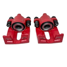 FengTeeh 184858 184859 Red Rear Brake Calipers Driver Passenger Side Pair for Ford F150 2004 2005 2006 2007 2008 2009 2010 2011 for Lincoln Mark LT 2006-2011 S4858