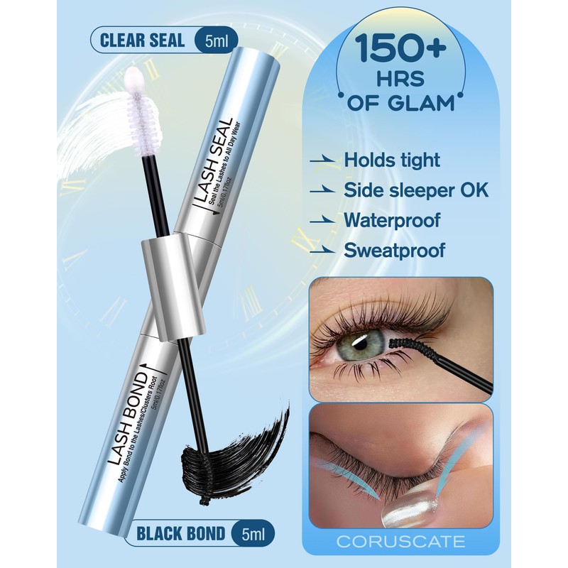 CORUSCATE Lash Cluster Glue Bond and Seal Lash Remover Eyelash