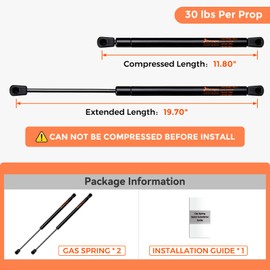 C16-09786 20 inch Gas Strut 30 lb/133N Per Shock, Gas Spring Prop Lift for RV Door Motorhome Door Trailer Lid Camper Shell Window Tonneau Cover Storage Box Lid Boat Cover Support(2 Pack) by PAMAGOO