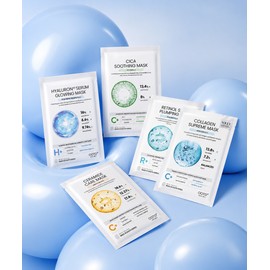 OOTD Beauty [Pack of 5] Hydrating Sheet Mask 5 Types (Hyaluronic/ Cica/ Retinol/ Collagen/ Ceramide)