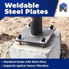 5" x 5" Heavy Duty Square Flat Steel Metal Base