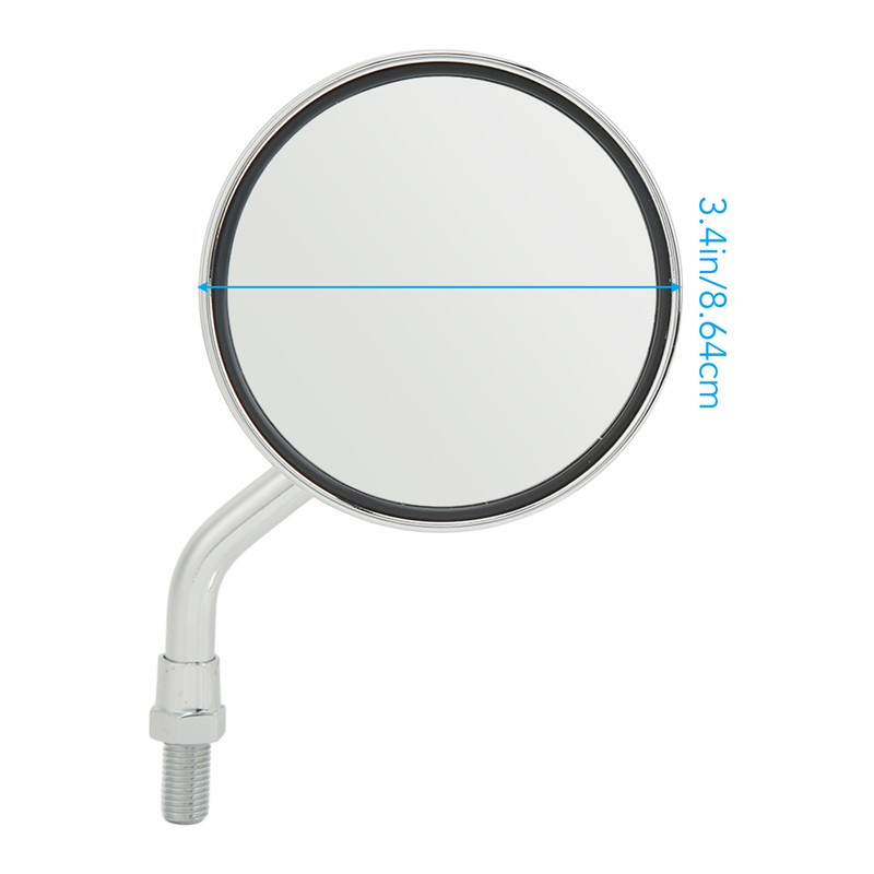 Universal Rear View Mirror 3.4in Wide Vision Handlebar Rear View