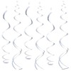 30 pcs Silver Hanging Swirls Decorations Swirl Party Decorations Plastic