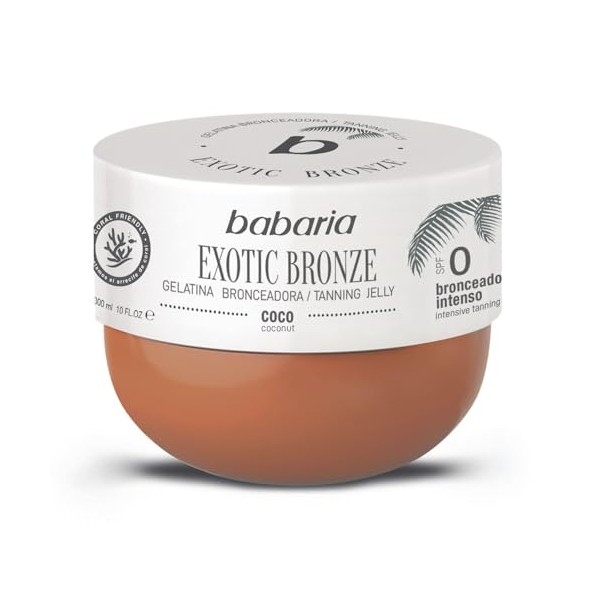 Babaria unisex exotic bronze coconut oil tanning jelly, SPF 0,