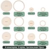 BENECREAT 12Pcs Round Macrame Cutting Molds Wood Macrame Ring Cutting