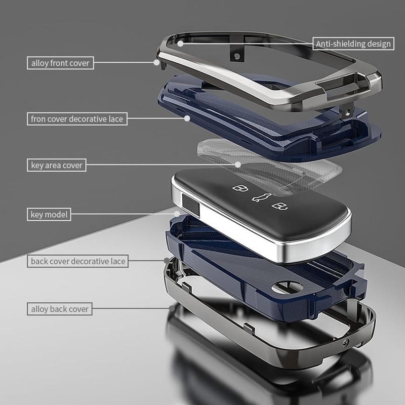 Car Key Case for VW, Key Case Compatible with Golf