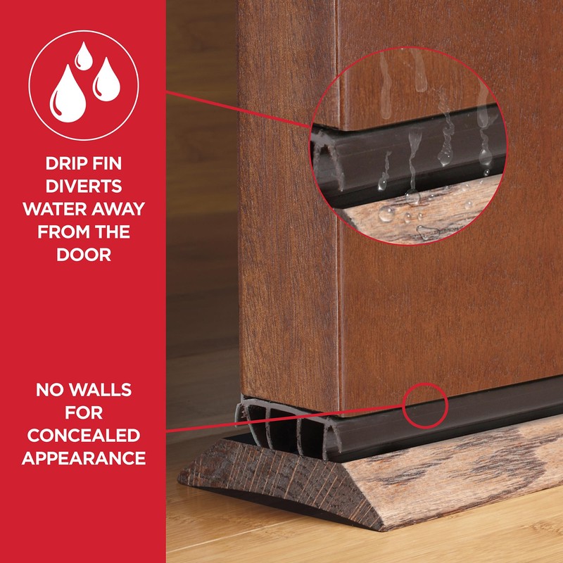 M-D Building Products 67967 Vinyl Concealed Kerf/Channel Fit Under Door
