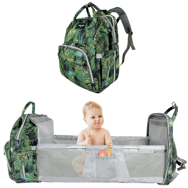 Mr. Peanut's Tili Dili Premium Diaper Backpack With Changing Area (Tropical)