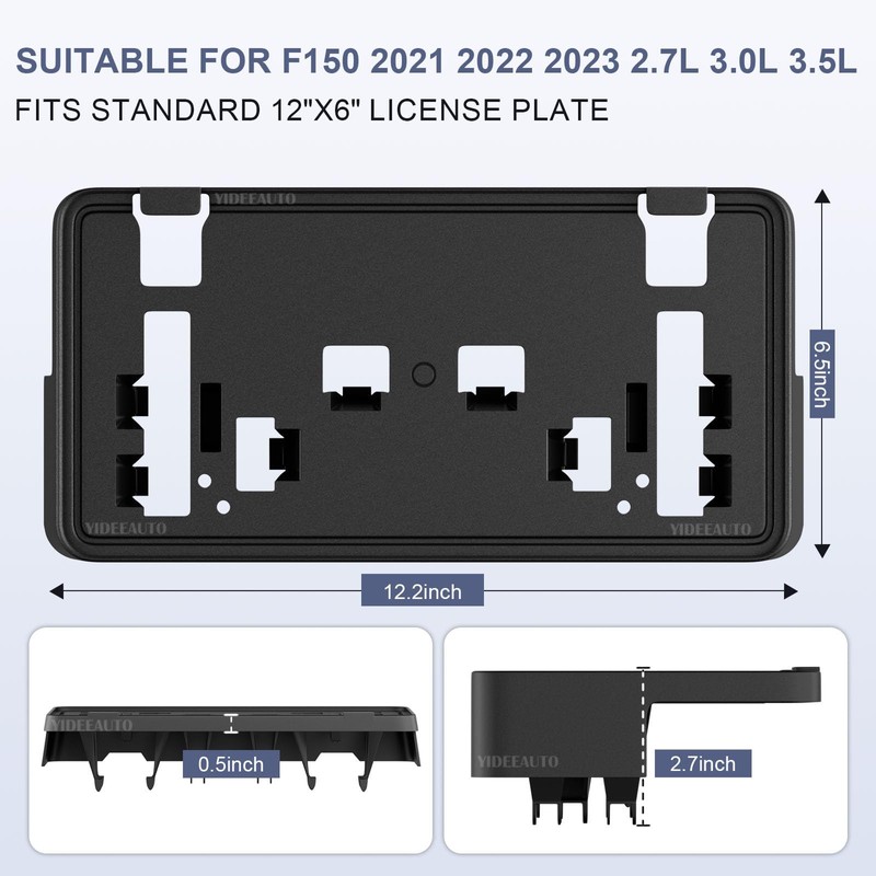 License Plate Bracket for 2021 2022 2023 Ford F-150 Accessories,