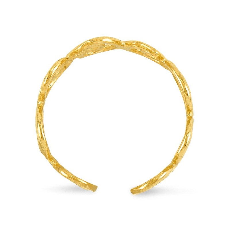 BillyTheTree Jewelry 14K Yellow Gold Scroll Toe Ring