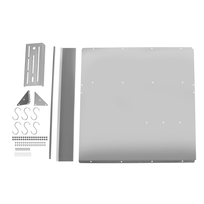 Stainless Backsplash Behind Stove With Shelf, 30 x 30.7 Inch