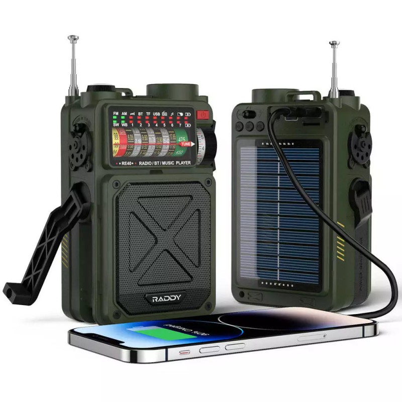 Raddy RE40 Shortwave Radio | FM/AM/SW/WB | 4000mAh | Bluetooth