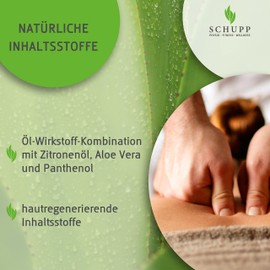 SCHUPP Massage-Lotion Zitrone, 200ml - Massage-Creme für gute Gleitfähigkeit - feuchtigkeitsspendende Lotion bei trockener & rissiger Haut - Made in Germany