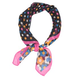 FAIRYGATE Hijab Scarf for Women Scarfs for Women Lightweight Ladies Scarves Chiffon Scrawl Wrap Black Polka Dot Scarf A2723