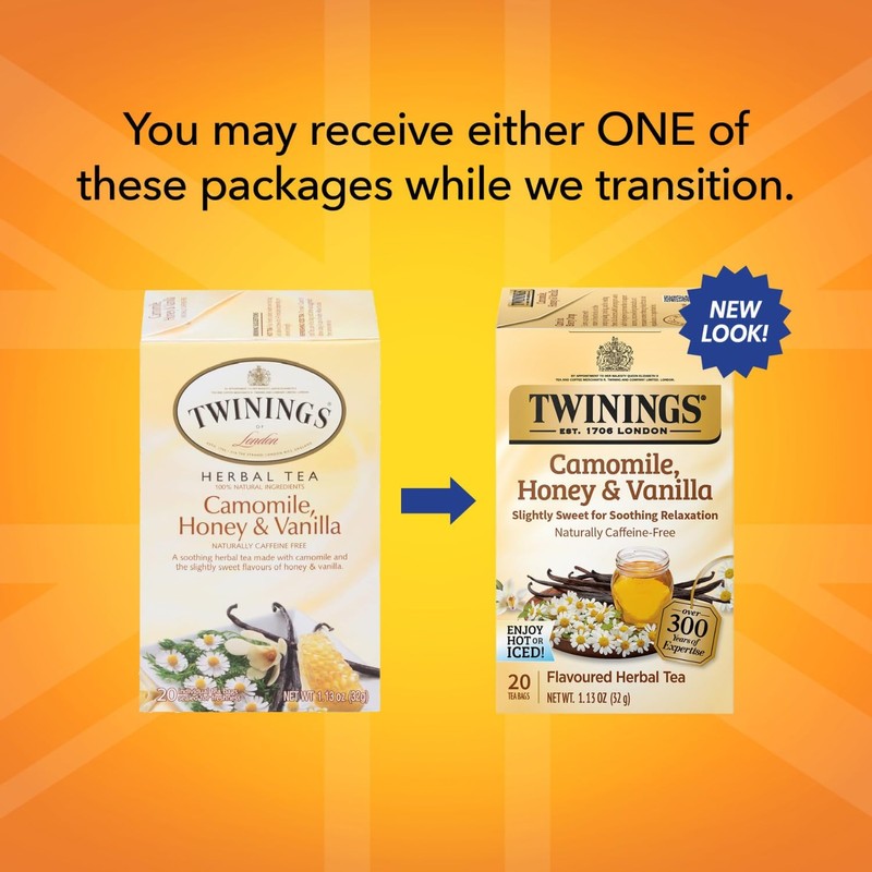Twining Camomile, Honey & Vanilla - Caffeine Free 20 Count