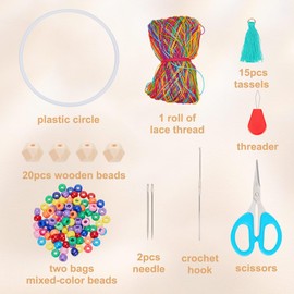 INFUNLY DIY Dreamcatcher Kit Make Your Own Dream Catcher Kit Handmade Colorful Dream Catcher Making Kit for Beginner with Tassels and Instruction for Bedroom Wall Decor Nursery Room