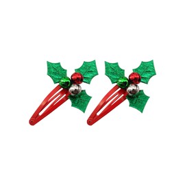 2Pcs Xmas Hair Clip, Christmas Hair Clips Bell Hair Pins Girl Xmas Hairpins Xmas Hair Accessories for Christmas Party Girls Women