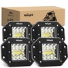 Nilight 4PCS 42W Flush Mount LED Light Pods Upgraded Spot