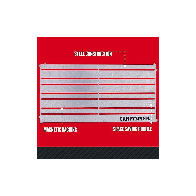 CRAFTSMAN Tool Storage Magnetic Backing, 12 Inch x 6-Inch (CMMT99406)