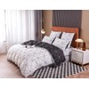 Luofanfei Bed Linen with Zip, Modern Geometric Pattern, 2-Piece/3-Piece Duvet