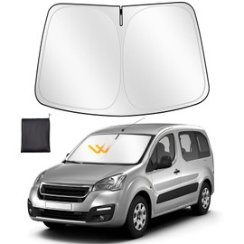 ZATOOTO Windshield Sun Shade Custom Fit for Citroen Berlingo 2018-2024, Car Sun Shades Windscreen Foldable, Thickened Reflective Polyester Blocks UV Rays Keep Car Cooler