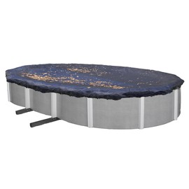 Blue Wave 16-ft x 25-ft Oval Leaf Net Above Ground Pool Cover