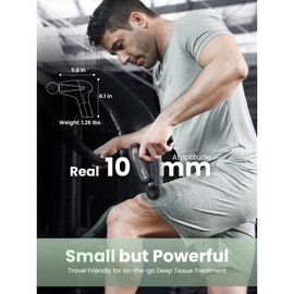 BOB AND BRAD Massage Gun, UNI Mini Massage Gun Deep Tissue Muscle Massage Gun, Upgrade 10mm Amplitude Portable Percussion Massage Gun, Powerful Massagers Gun Handheld Deep Tissue Travel Massage Gun