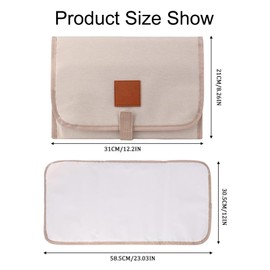 Portable Foldable Changing Mat, Waterproof Travel Changing Mat for Newborns and Infants (Pink)