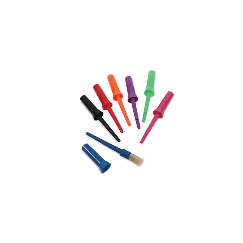 Shires EZI-GROOM Plastic Hoof Oil Brush: Orange