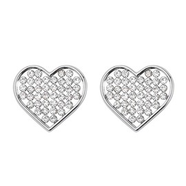 MAZERO Emblem Heart Car Sticker Stylish Character Metal Sticker Badge Glitter Rhinestone Zinc Alloy Accessory 3D Waterproof Decal Sticker Label for Car Bike Bicycle Suitcase Universal Decoration