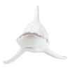 Nautical Ocean Marine Great White Shark Swimming Antiqued White Figurine