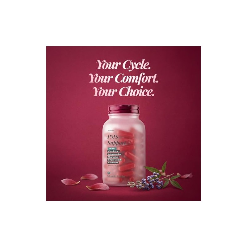 PMS Support | Vitex Chasteberry + Ashwagandha + Magnesium +
