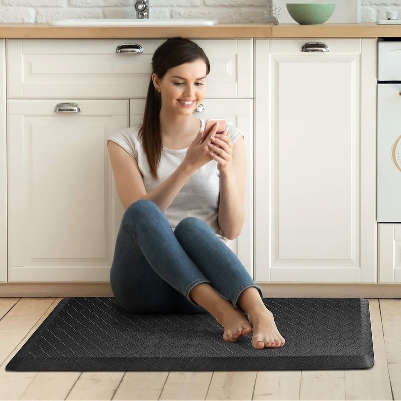 HappyTrends Kitchen Floor Mat - 4/5 Inch Thick Anti-Fatigue Kitchen