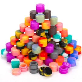 Bekith 100Pcs 2ml Silicone Wax Containers Non-Stick Multi Use Storage Jars, Oil Concentrate Jars for Home Kitchen Travel, Assorted Colors