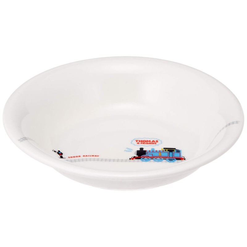 「 きかんしゃトーマス 」 線路 フルーツ皿(深 皿) 直径15cm 子供用 食器 白