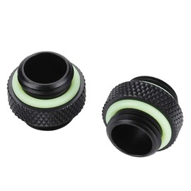 Richer-R 2pcs Water Cooling Fittings Water Cooling Fittings Compression Fittings Water Cooled Double Thread Hose Adapter Compression Fitting G1/4 Thread Connection Connector for Cooling Water Copper