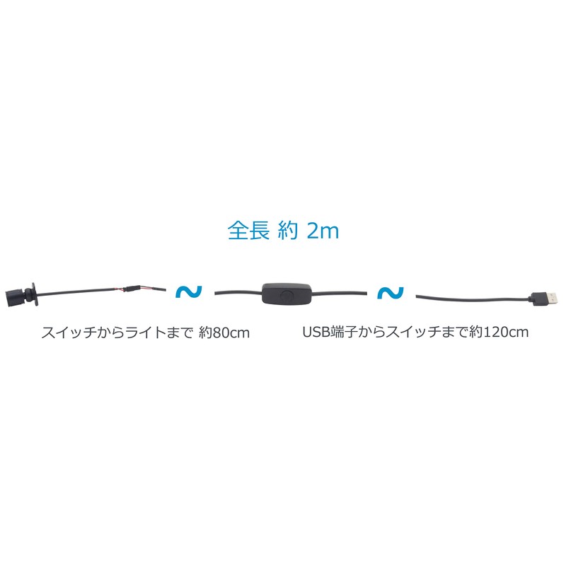 Audiofan, USB-A LED, Small Spotlight, Showcase Lighting, Backlight, Angle Adjustable,