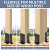 4pcs Adjustable Post Base Bracket Fit 2x4,4x4,6x6 Post, Wood Fence
