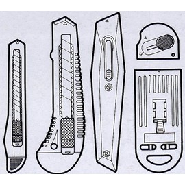 5 Pcs Retractable Cutter Scrapper Utility Knife Set