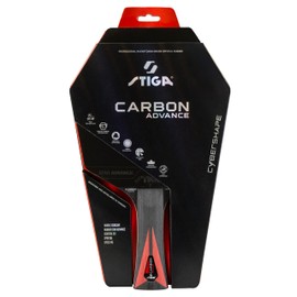 STIGA Carbon Advance Cybershape Table Tennis Bat - Wood with 5+2 Layers, of which 5 Wood and 2 Carbon Fibre Layers, Large, Optimised Sweet Spot and Star Advance Surface - For Real Professionals