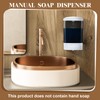 Hushee Manual Soap Dispenser 33.8oz / 1000ml Kitchen Bathroom Plastic
