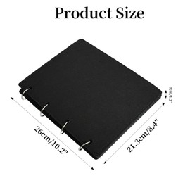 Disnace 6 Pages Pin Collection Book, Enamel Pin Display Booklet, Pins Collection Organizer Book, Shoe Charm Display Board, Pins Display Binder for Brooch Buttons Shoe Charm Collectors, Black