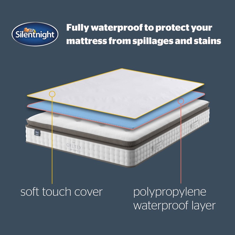 Silentnight Waterproof Mattress Protector – Deep 30cm Fitted Skirt and