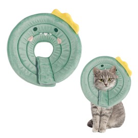 FRIUSATE Cat Cone Collar Soft, Cute Cat Recovery Collar Soft Adjustable Cat Cones to Stop Licking Comfortable Breathable Lightweight Neck Cone for Cats Kittens Pet After Surgery