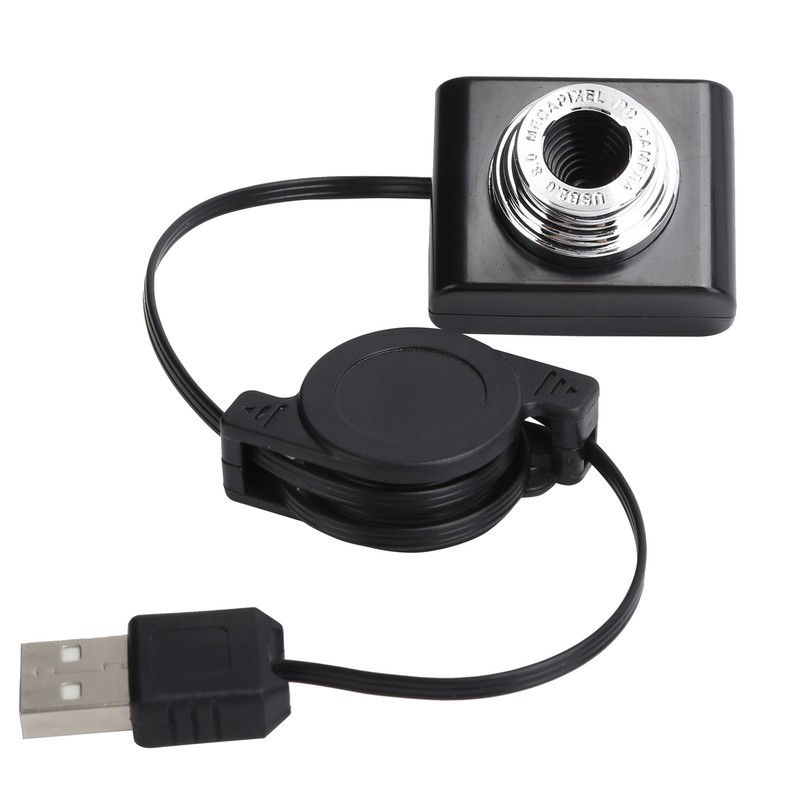Webcam Clipon USB2.0 Camera with Retractable Cable 640 x 480
