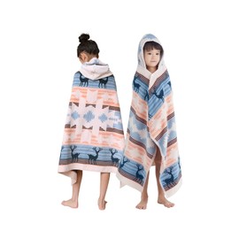 Kids Beach Towel, BANGSAUR Toddler Hooded Bath Towels, Boys Girls 100% Cotton 50"x30" Robe Wrap,3-12 Years(Christmas Classic)