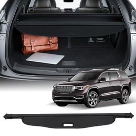 SCITOO Cargo Cover 2020-2023 Fit for GMC Acadia 2.0L Upgraded Retractable Rear Trunk Cover with Aluminum PVC&Plastic