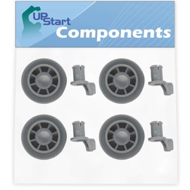 4-Pack 165314 Dishwasher Lower Dishrack Wheel Replacement for Bosch SHE43M06UC/53 Dishwasher - Compatible with 00165314 Lower Rack Roller - UpStart Components Brand