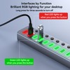 Powered USB 3.2 Hub, CENMATE 9 Ports USB Splitter (7×USB