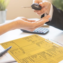 EZ Line Printed Vehicle Deal Record Envelopes 9x12 Jackets 100 Pack (Manilla Detailed)